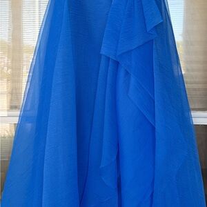 Theia Teresa Strapless Blue Dress